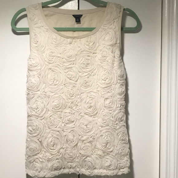 Ivory XS Ann Taylor sleeveless top - Picture 2 of 3